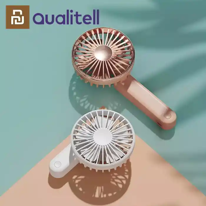 xiaomi qualitell f1 pro Portable Mini Rechargable Fan Hand Folding Hand Held Battery USB Travel Rechargeable Handheld Cooling Fans